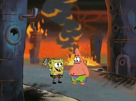 "We did it, Patrick! We saved the City!"