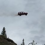Car drives off of cliff,(improved)