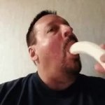 Man sucking suck banana