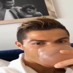 Ronaldo Drinking