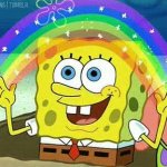 Spongebob Rainbow Gif template meme