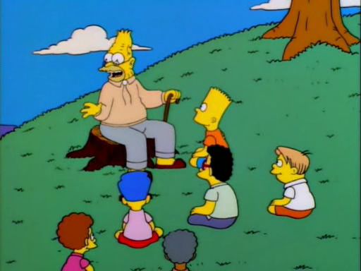 Abe Simpson telling stories