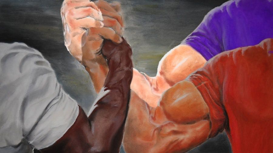 Epic Handshake Three Way