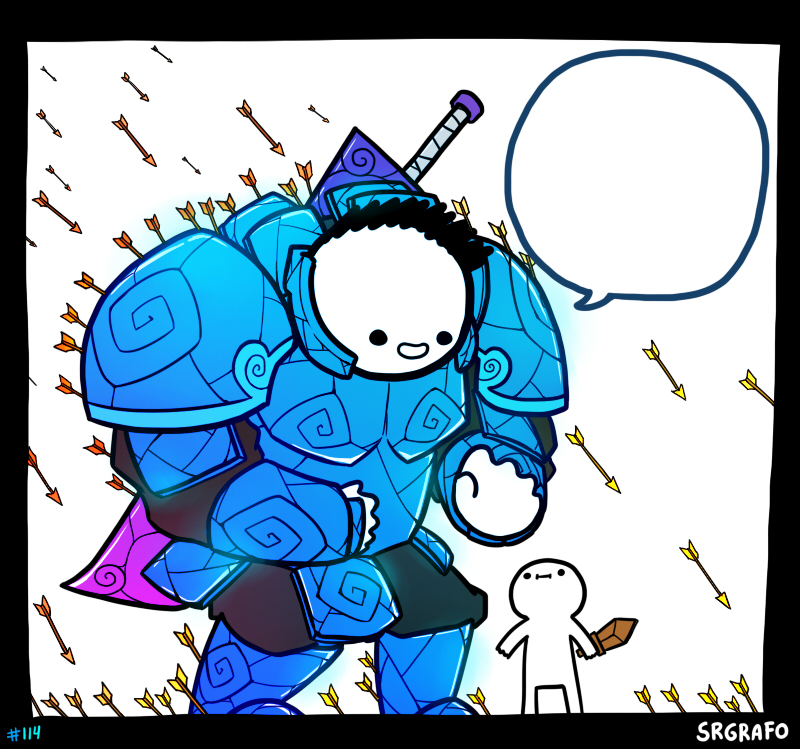 Blue armor guy