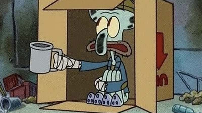 Squidward Spare Change