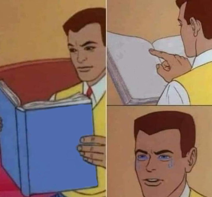 Peter Parker Reading Book & Crying