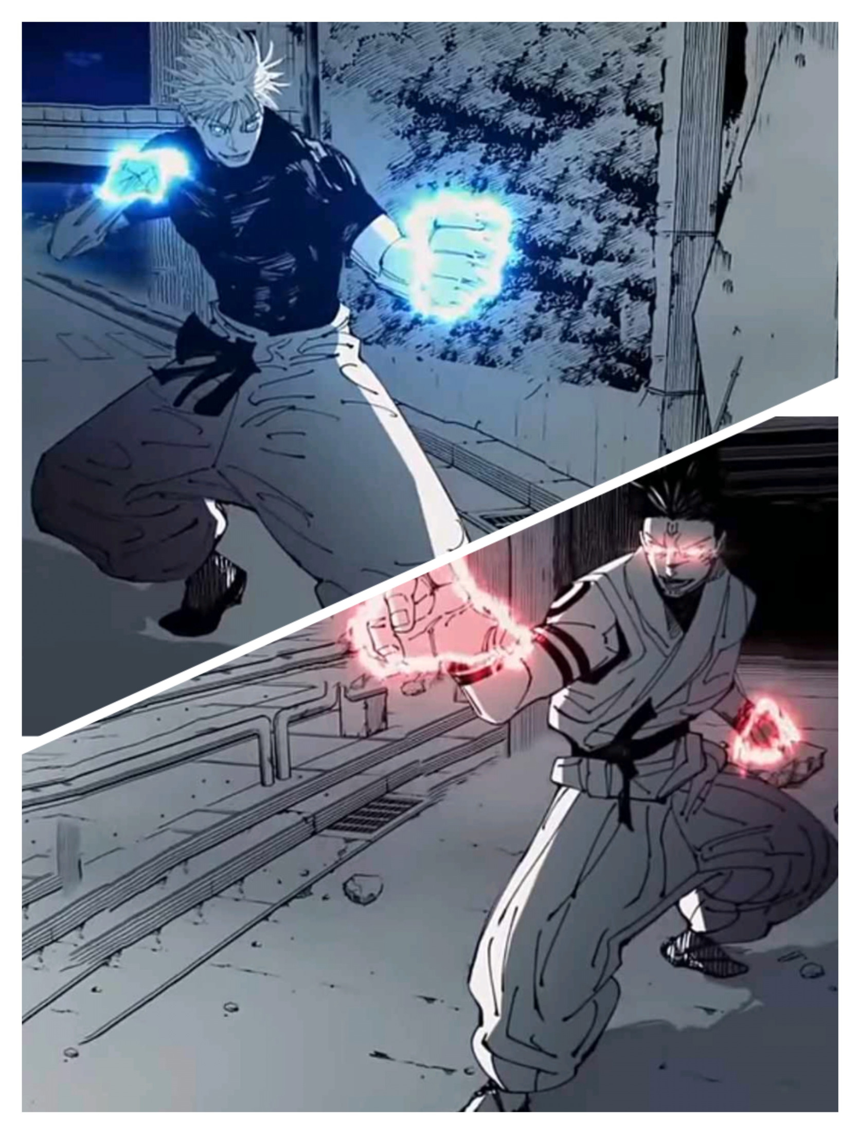 gojo vs sukuna meme template